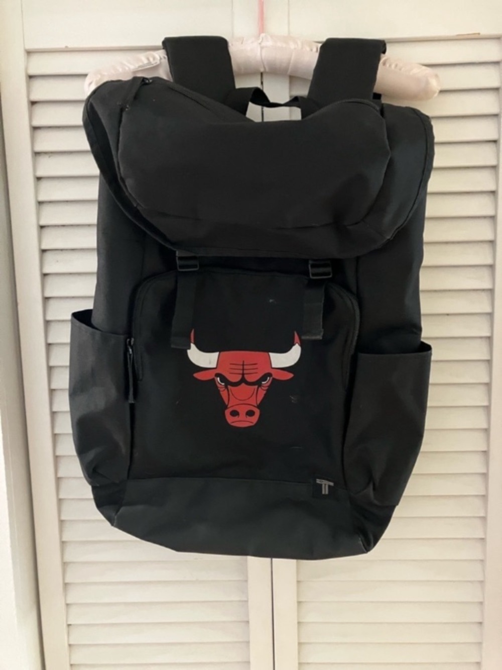 Chicago Bulls Basketball Logo Black Backpack